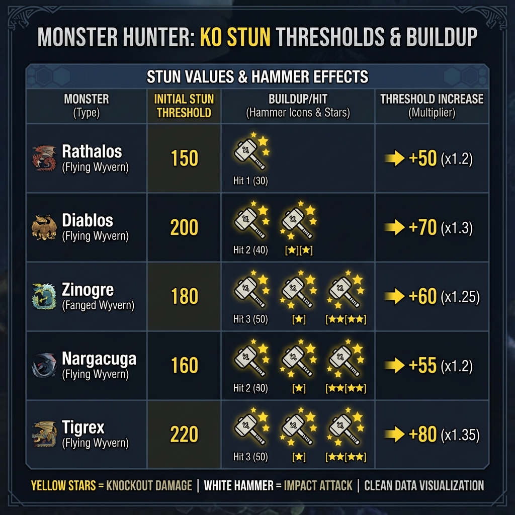 KO threshold chart for Hammer builds
